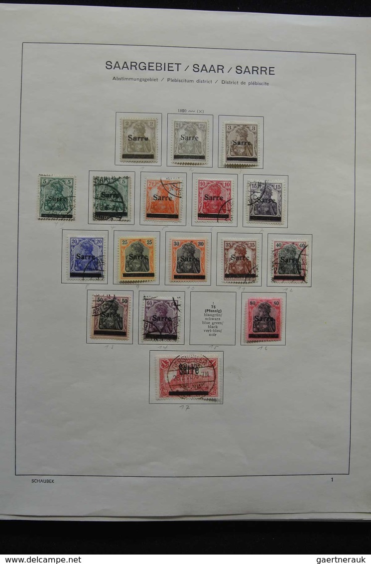 Deutsche Abstimmungsgebiete: Saargebiet: 1920-1959: Very Well Filled, MNH, Mint Hinged And Used Coll - Covers & Documents