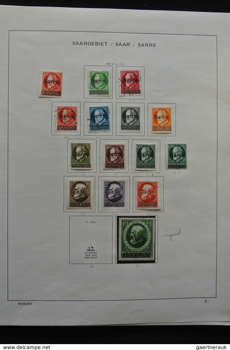 Deutsche Abstimmungsgebiete: Saargebiet: 1920-1959: Very Well Filled, MNH, Mint Hinged And Used Coll - Briefe U. Dokumente