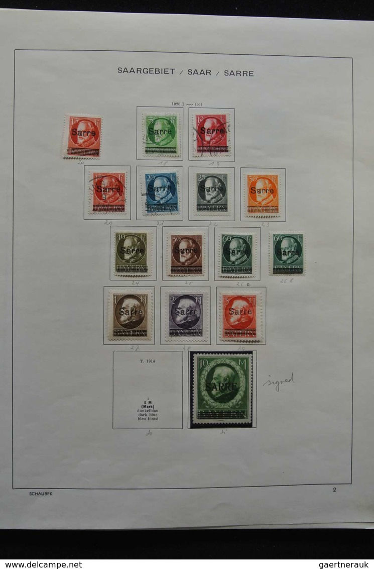 Deutsche Abstimmungsgebiete: Saargebiet: 1920-1959: Very Well Filled, MNH, Mint Hinged And Used Coll - Covers & Documents