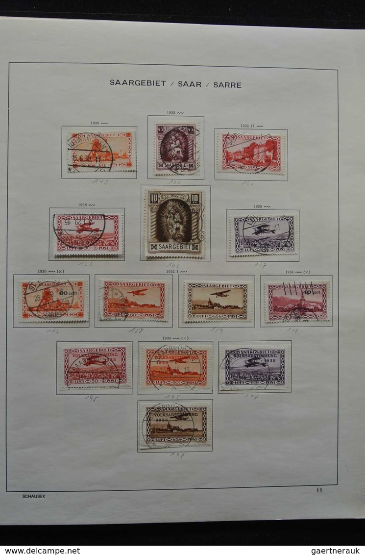 Deutsche Abstimmungsgebiete: Saargebiet: 1920-1959: Very Well Filled, MNH, Mint Hinged And Used Coll - Covers & Documents