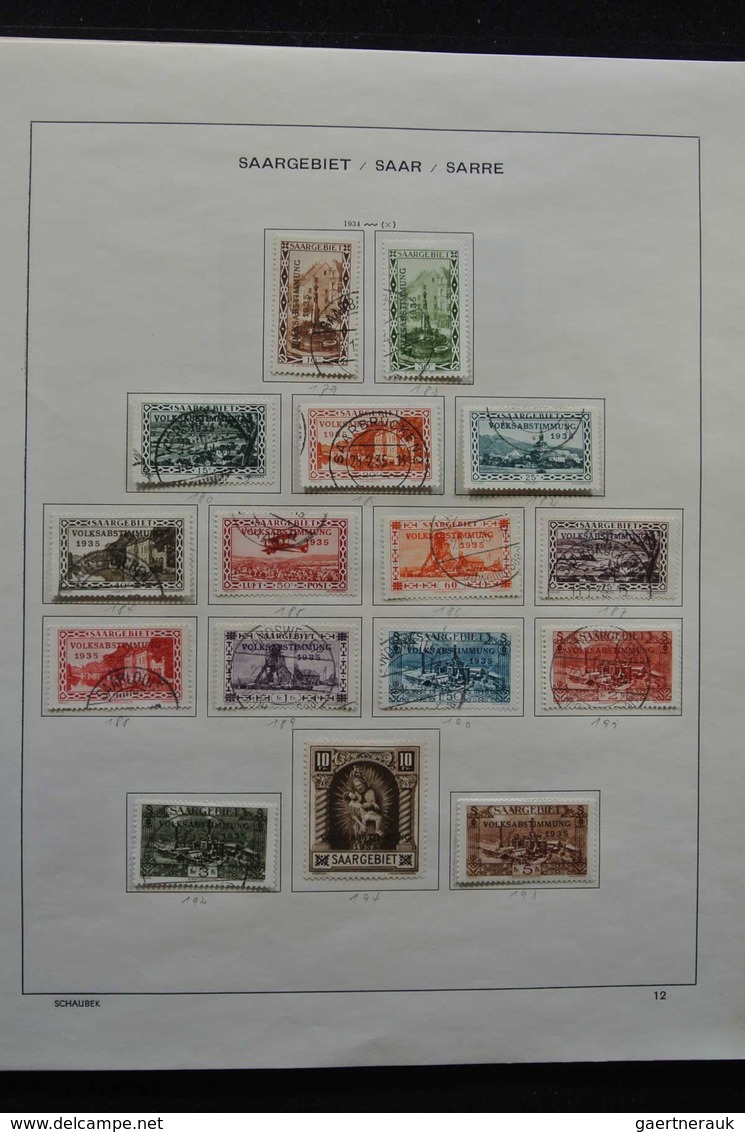 Deutsche Abstimmungsgebiete: Saargebiet: 1920-1959: Very Well Filled, MNH, Mint Hinged And Used Coll - Briefe U. Dokumente