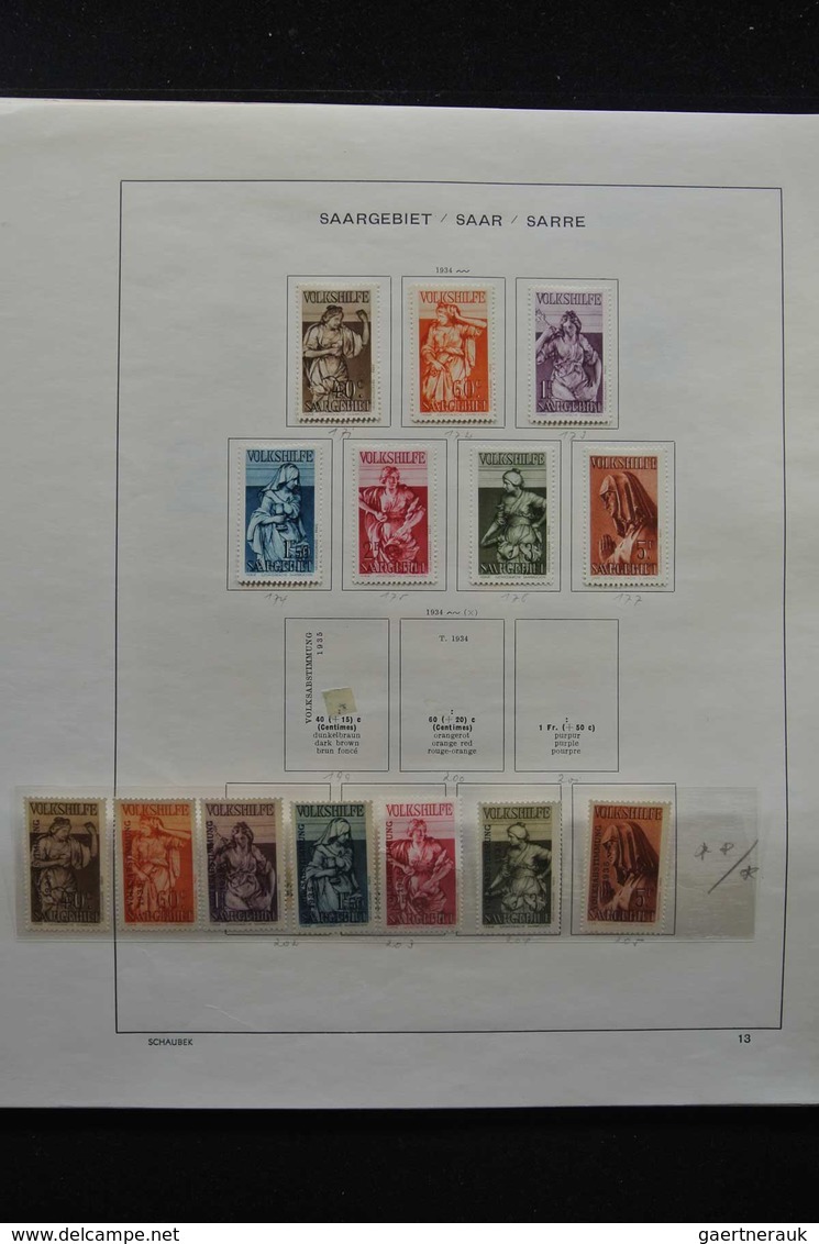 Deutsche Abstimmungsgebiete: Saargebiet: 1920-1959: Very Well Filled, MNH, Mint Hinged And Used Coll - Covers & Documents