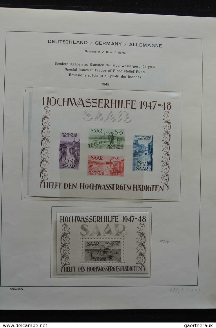 Deutsche Abstimmungsgebiete: Saargebiet: 1920-1959: Very well filled, MNH, mint hinged and used coll