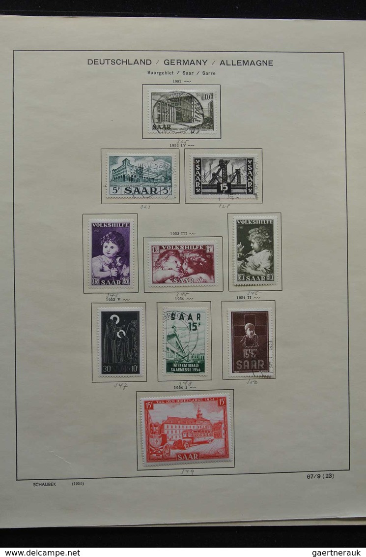 Deutsche Abstimmungsgebiete: Saargebiet: 1920-1959: Very well filled, MNH, mint hinged and used coll