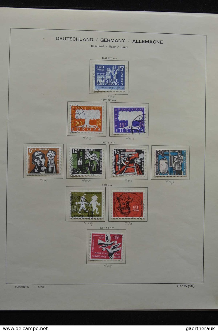 Deutsche Abstimmungsgebiete: Saargebiet: 1920-1959: Very well filled, MNH, mint hinged and used coll