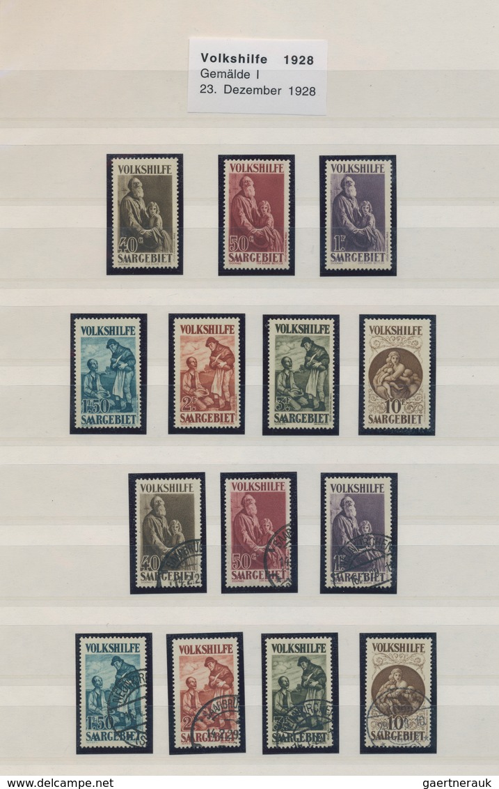 Deutsche Abstimmungsgebiete: Saargebiet: 1926/1956, Parallel In Beiden Erhaltungen Geführte Sammlung - Covers & Documents
