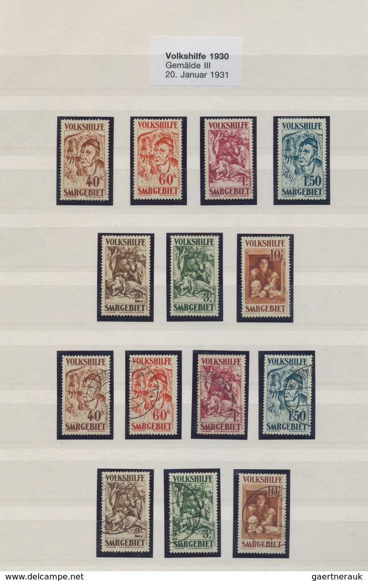 Deutsche Abstimmungsgebiete: Saargebiet: 1926/1956, Parallel In Beiden Erhaltungen Geführte Sammlung - Covers & Documents