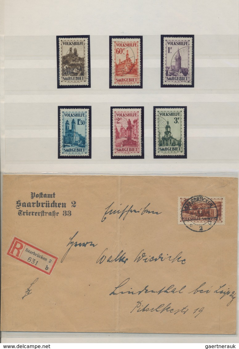 Deutsche Abstimmungsgebiete: Saargebiet: 1926/1956, Parallel In Beiden Erhaltungen Geführte Sammlung - Briefe U. Dokumente