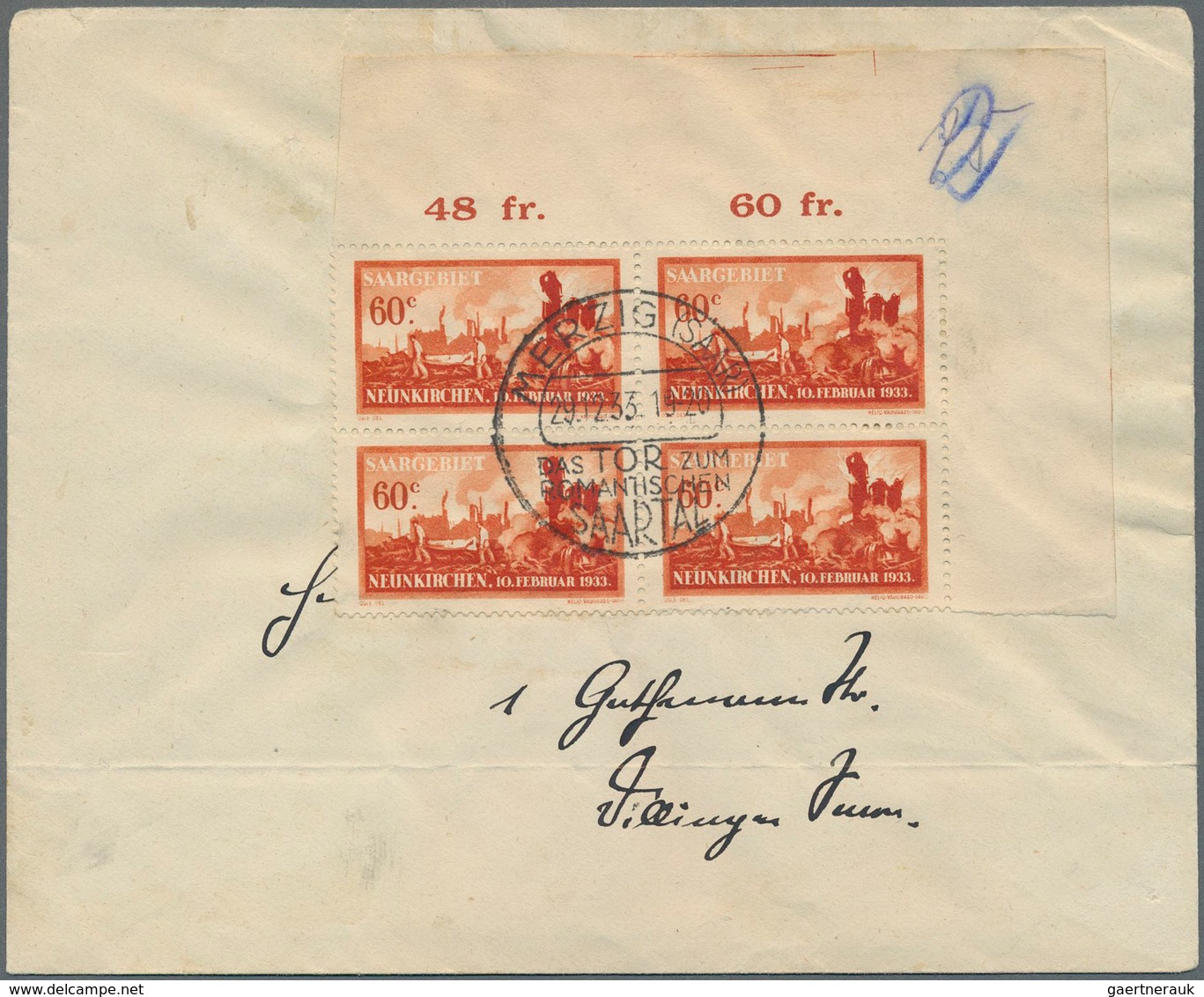 Deutsche Abstimmungsgebiete: Saargebiet - Ganzsachen: 1920/1934, Ca. 90 Briefe Und Karten Mit Einzel - Postal Stationery