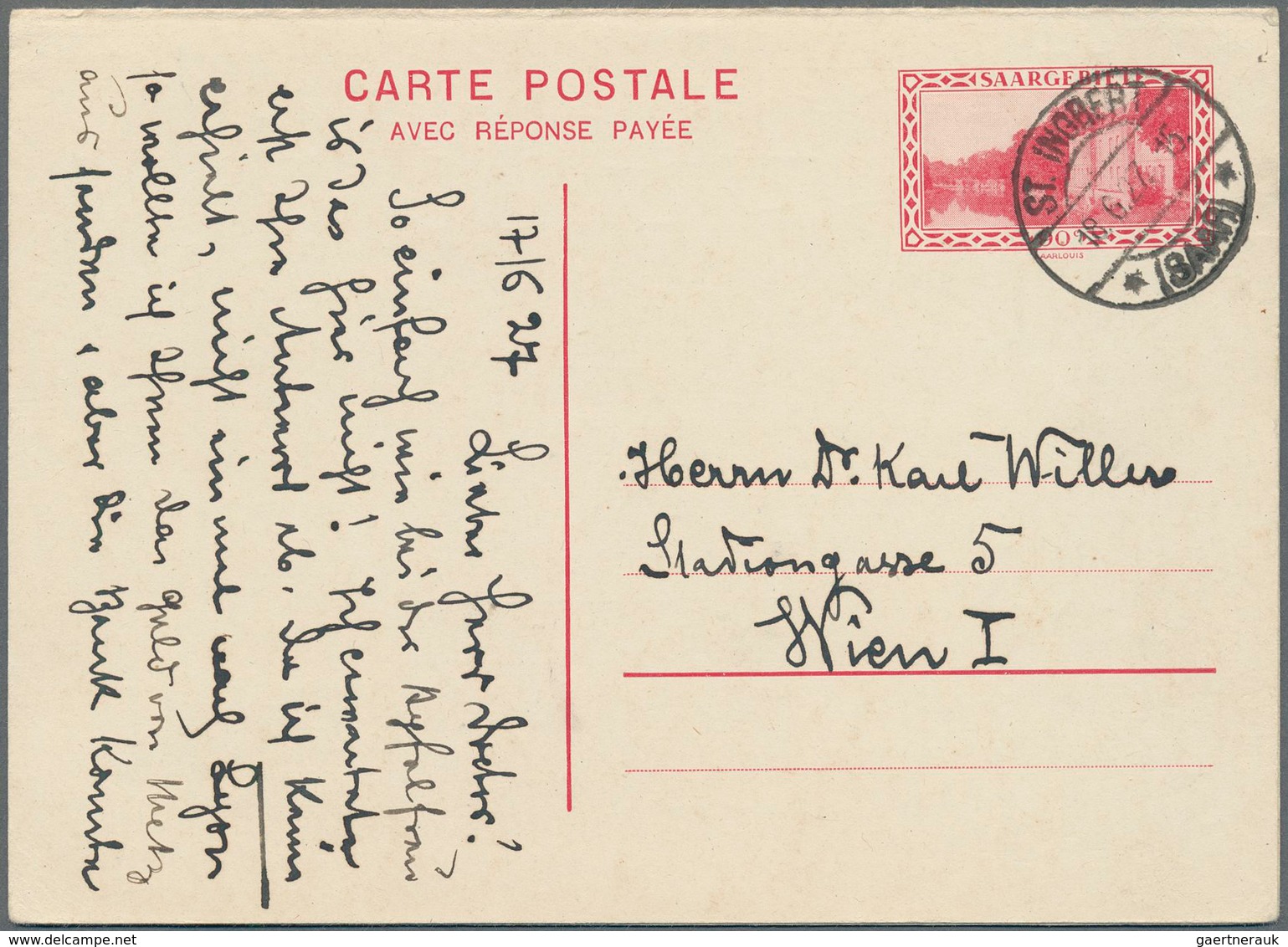 Deutsche Abstimmungsgebiete: Saargebiet - Ganzsachen: 1920/1957, Ungebrauchte Und Gestempelte Sammlu - Postal Stationery