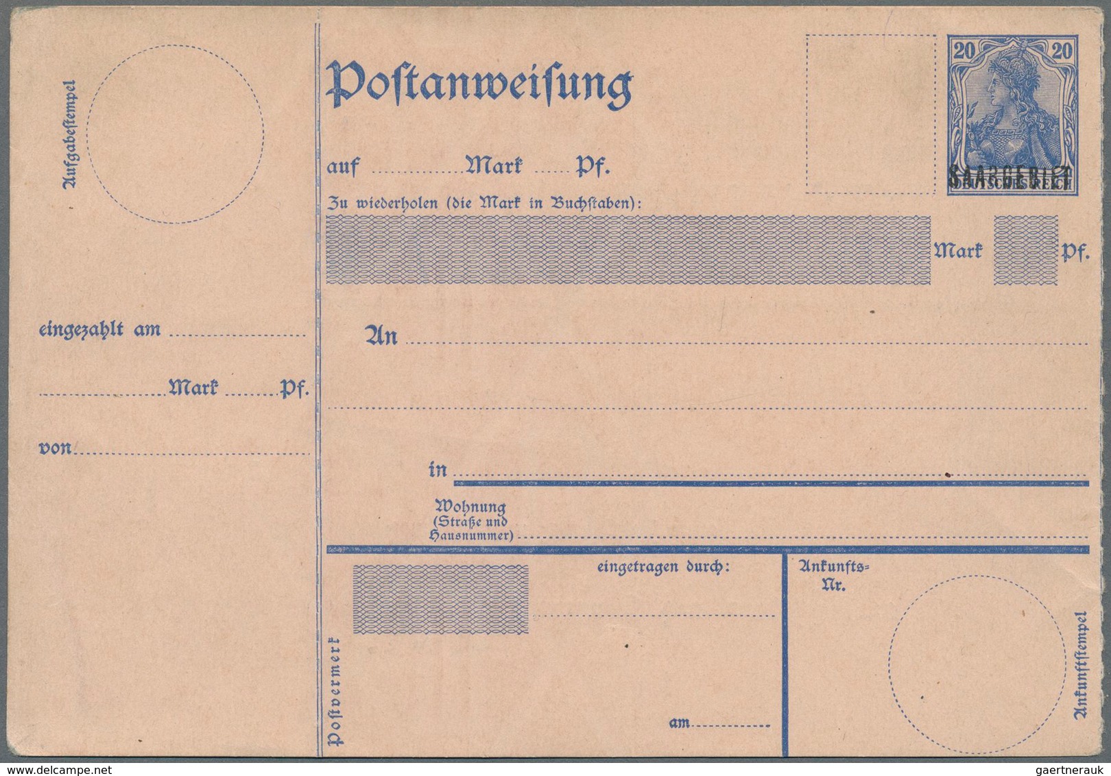 Deutsche Abstimmungsgebiete: Saargebiet - Ganzsachen: 1920/1957, Ungebrauchte Und Gestempelte Sammlu - Enteros Postales