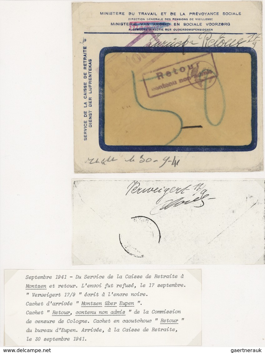 Belgische Besetzung - Eupen Und Malmedy: 1940/1941, Sammlung Von 24 Ausstellungsartig Präsentierten - OC38/54 Belgian Occupation In Germany