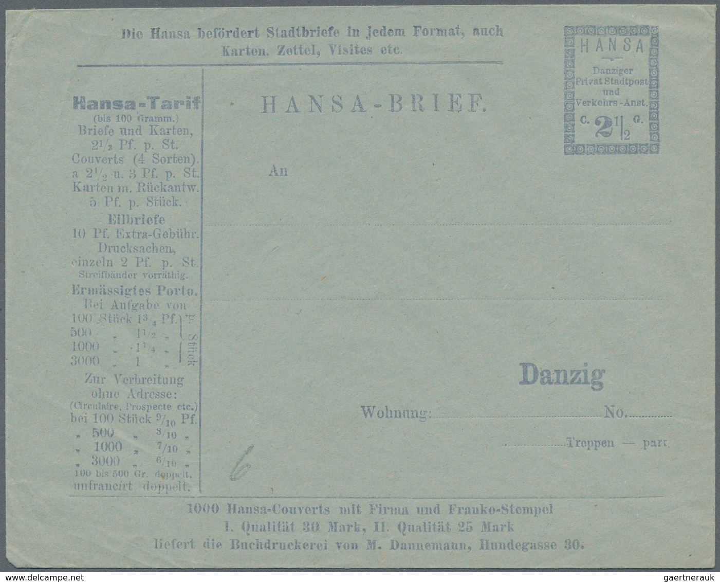 Danzig: 1825/1940 (ca.), breit angelegte "Thematik"-Sammlung im Lindner-Ringbinder, dabei umfangreic