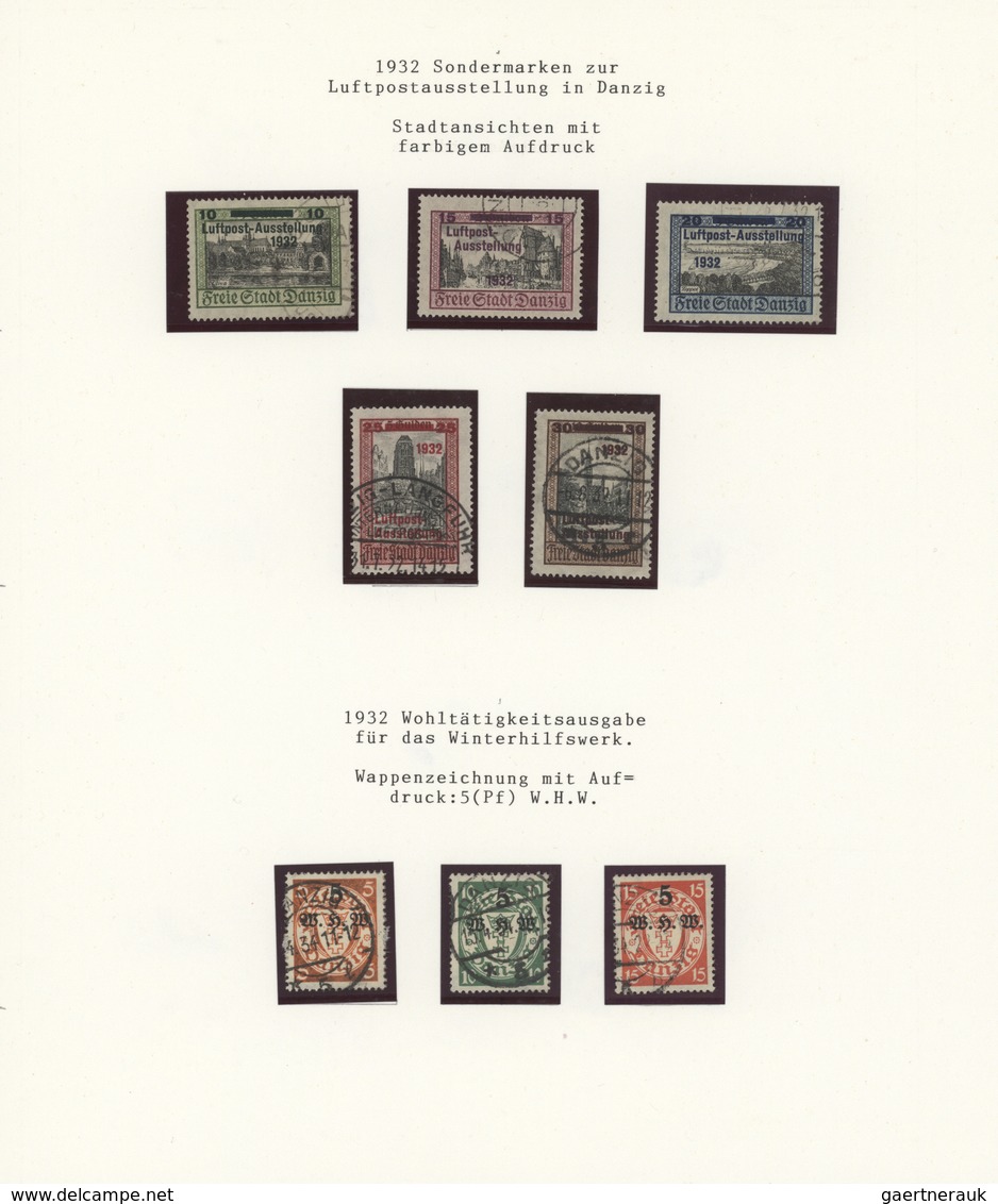 Danzig: 1862-1939: Umfangreiche Spezialsammlung In 6 Alben, Sauber Mit Detailierten Beschreibungen A - Other & Unclassified