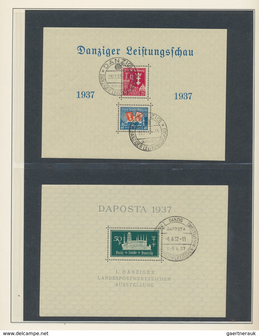 Danzig: 1920/1944, Umfassende Sauber Gestempelte Sammlung In Zwei Lindner-Ringbindern, Alles Sehr üp - Sonstige & Ohne Zuordnung
