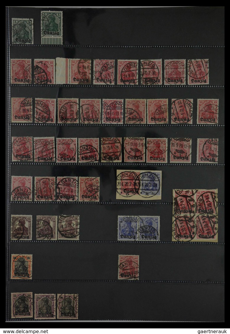 Danzig: 1920/23:Beautiful Lot Used Stamps Of Danzig 1920-1923 In Stockbook. Almost All The Stamps Ar - Sonstige & Ohne Zuordnung