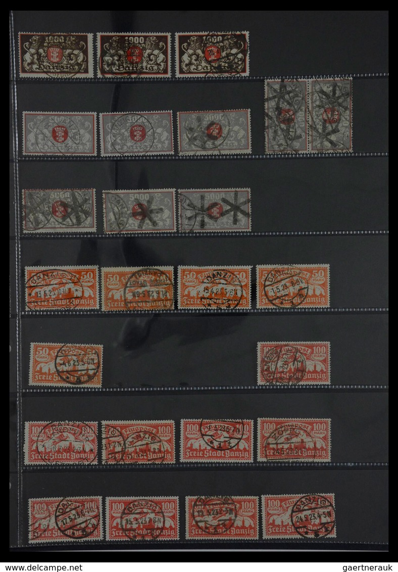 Danzig: 1920/23:Beautiful lot used stamps of Danzig 1920-1923 in stockbook. Almost all the stamps ar