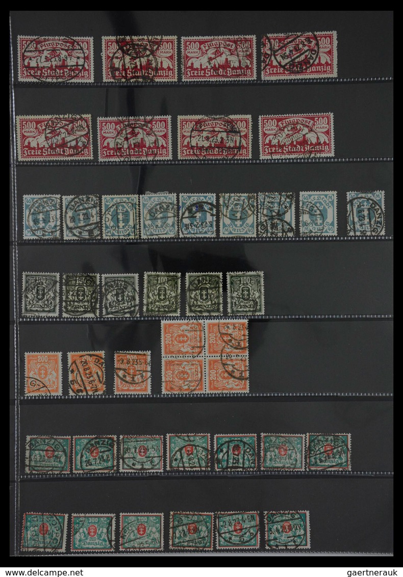 Danzig: 1920/23:Beautiful lot used stamps of Danzig 1920-1923 in stockbook. Almost all the stamps ar