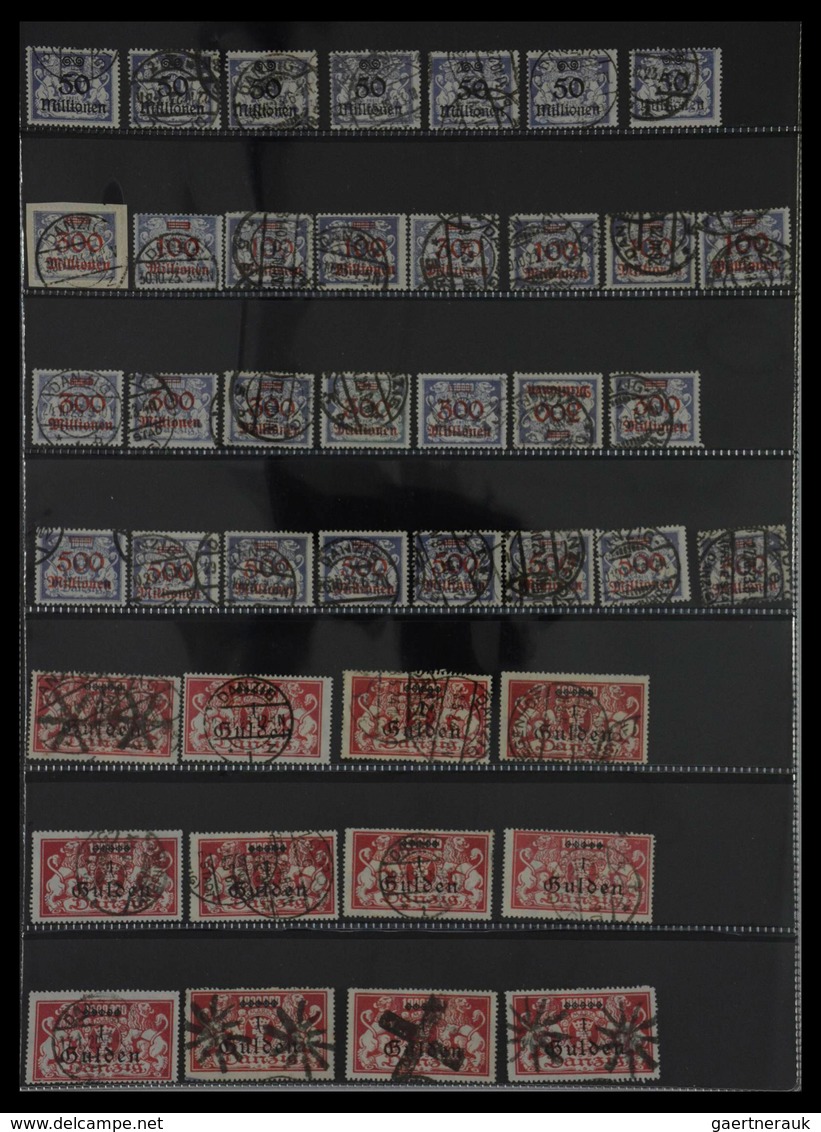 Danzig: 1920/23:Beautiful lot used stamps of Danzig 1920-1923 in stockbook. Almost all the stamps ar