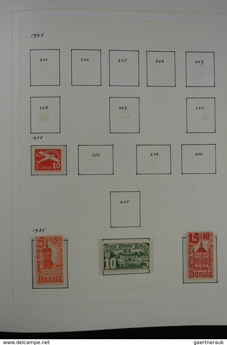 Danzig: 1920-1939: Nicely filled, double (mint and used) collection Danzig 1920-1939 in blanc album.