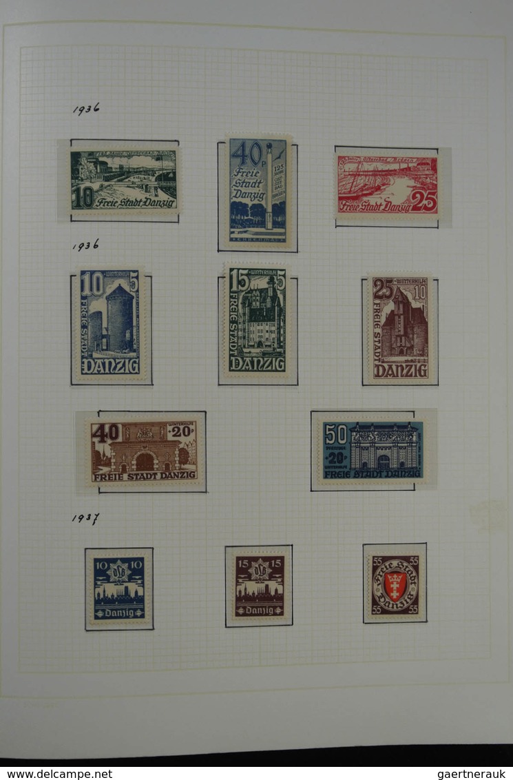 Danzig: 1920-1939: Nicely filled, double (mint and used) collection Danzig 1920-1939 in blanc album.