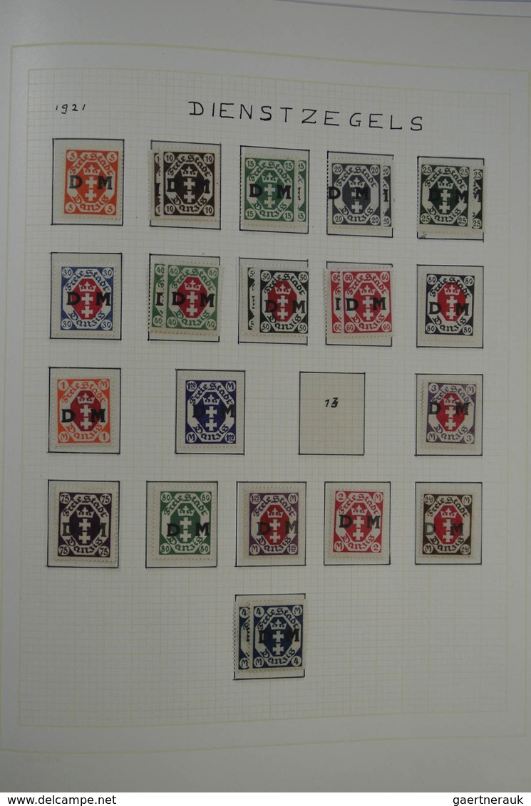 Danzig: 1920-1939: Nicely filled, double (mint and used) collection Danzig 1920-1939 in blanc album.