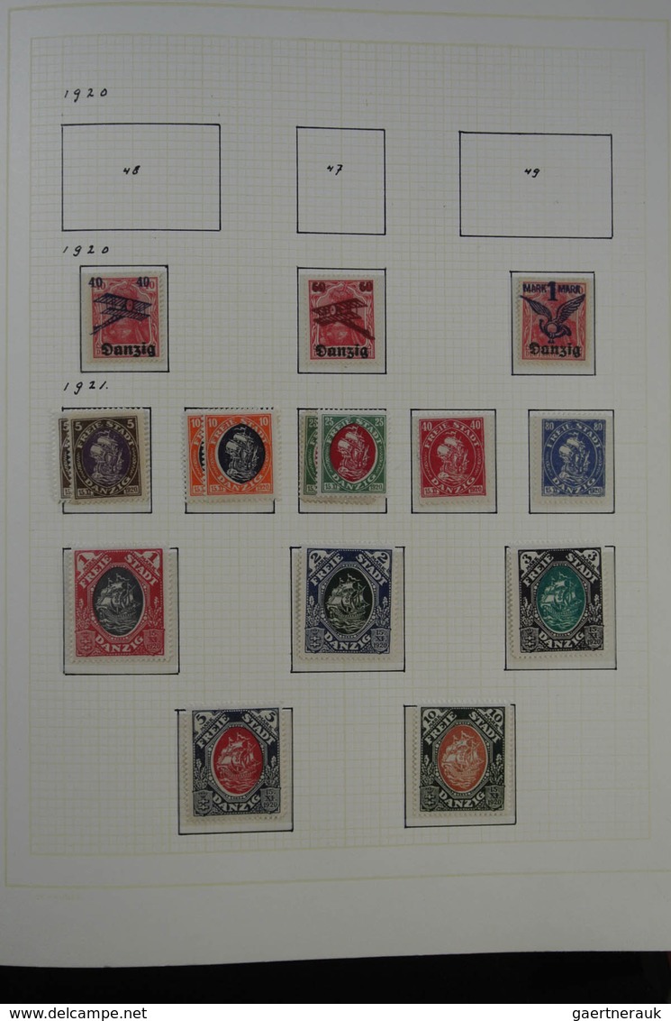 Danzig: 1920-1939: Nicely filled, double (mint and used) collection Danzig 1920-1939 in blanc album.