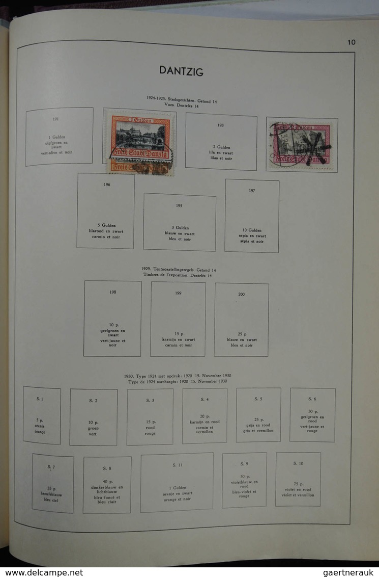 Danzig: 1920-1939: Nicely filled, double (mint and used) collection Danzig 1920-1939 in blanc album.