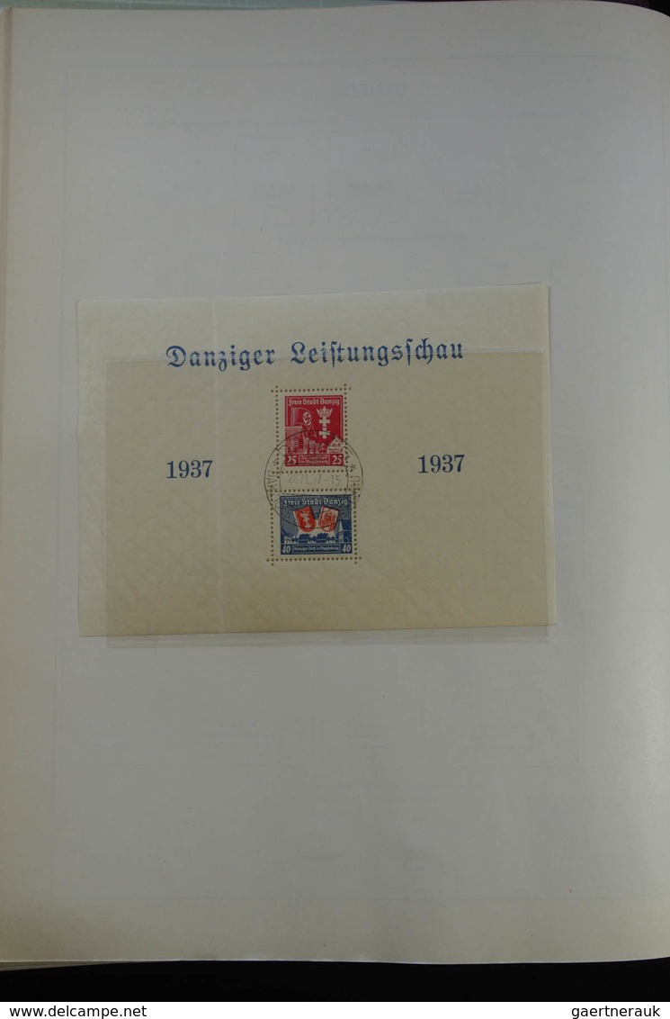 Danzig: 1920-1939: Nicely filled, double (mint and used) collection Danzig 1920-1939 in blanc album.