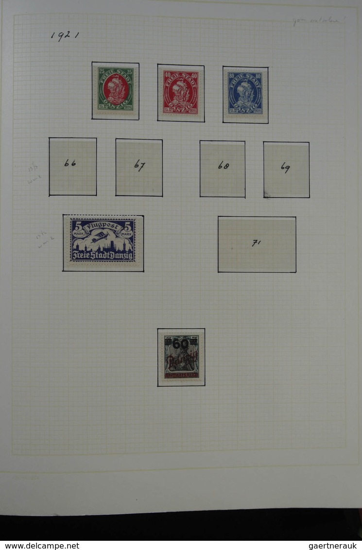 Danzig: 1920-1939: Nicely filled, double (mint and used) collection Danzig 1920-1939 in blanc album.