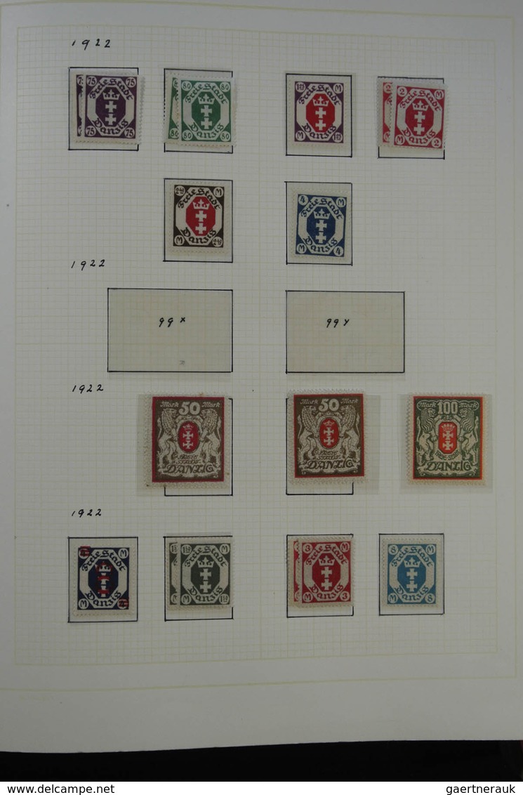 Danzig: 1920-1939: Nicely filled, double (mint and used) collection Danzig 1920-1939 in blanc album.