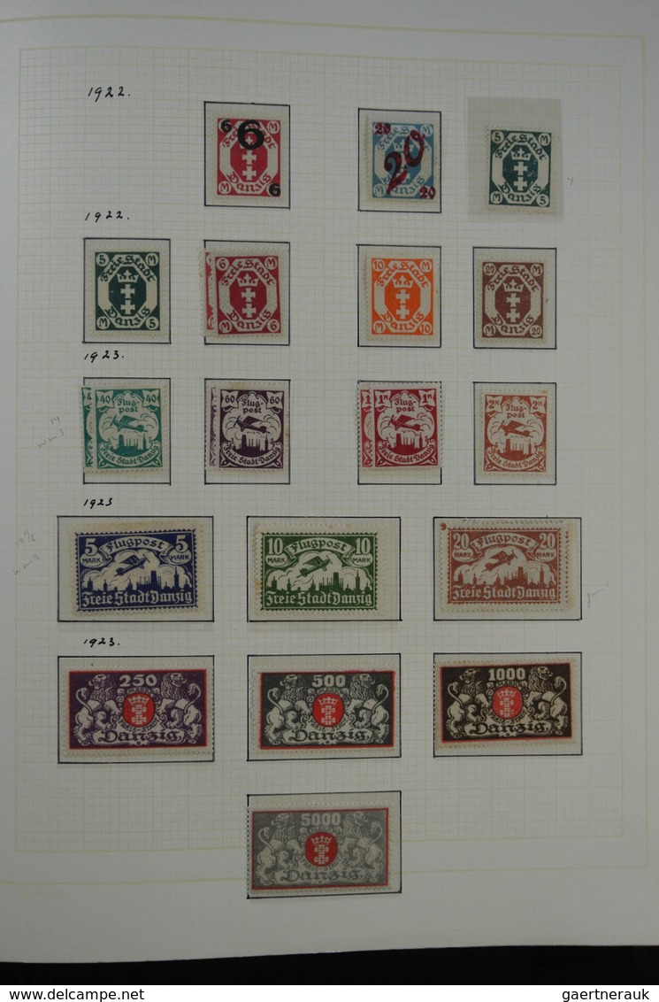 Danzig: 1920-1939: Nicely filled, double (mint and used) collection Danzig 1920-1939 in blanc album.