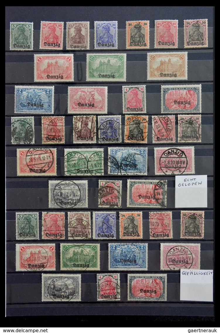 Danzig: 1920-1939: Well Filled, MNH, Mint Hinged And Used Collection Danzig 1920-1939 In Stockbook, - Other & Unclassified