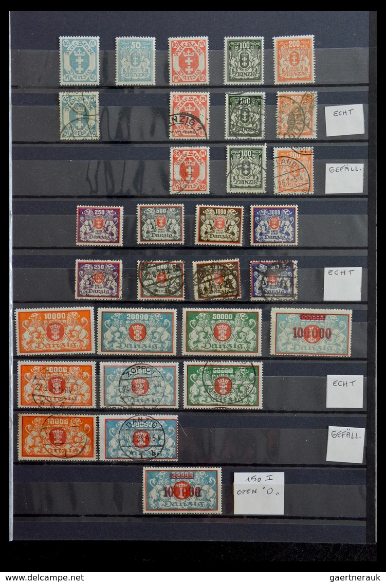 Danzig: 1920-1939: Well Filled, MNH, Mint Hinged And Used Collection Danzig 1920-1939 In Stockbook, - Altri & Non Classificati