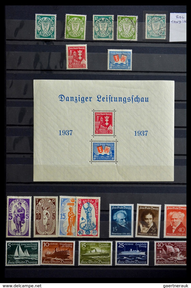 Danzig: 1920-1939: Well filled, MNH, mint hinged and used collection Danzig 1920-1939 in stockbook,