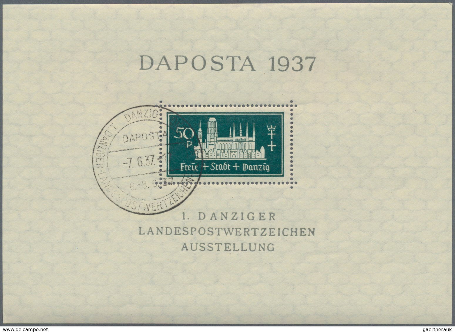 Danzig: 1937, Partie Von 20 Blocks Bl. 1/3, Dabei Vom Einlieferer Festgestellte Druckzufälligkeiten. - Other & Unclassified