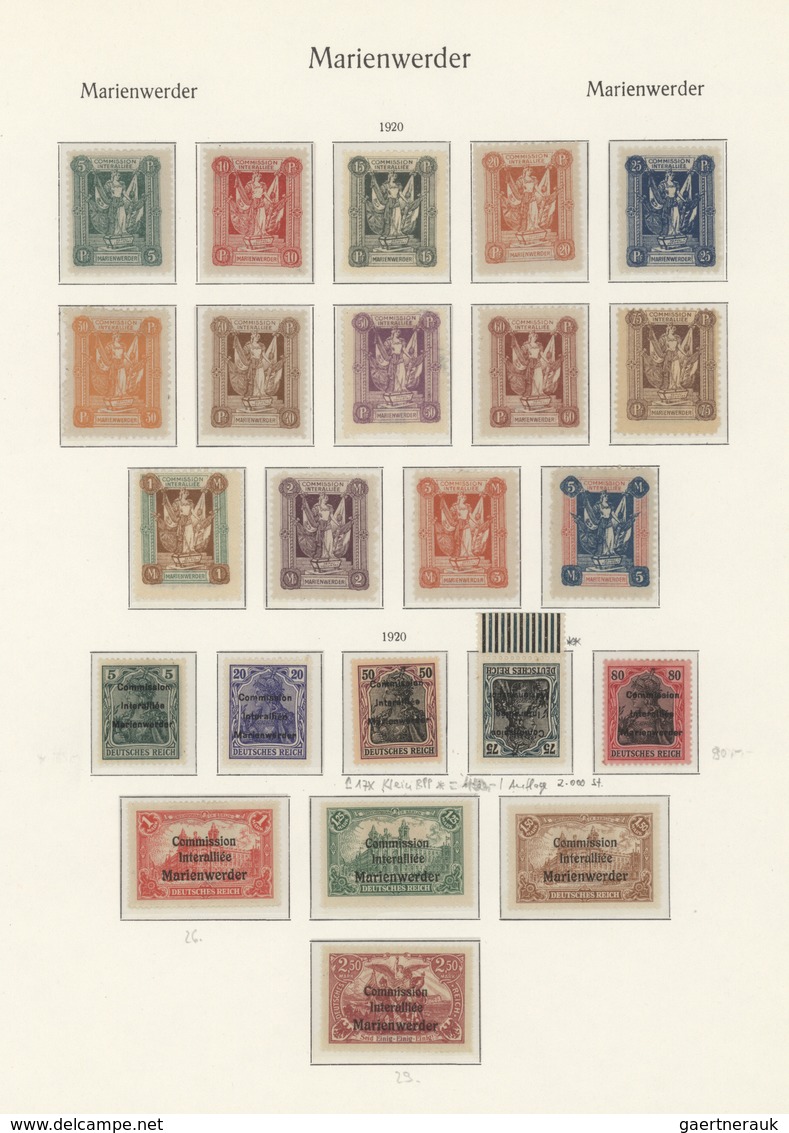 Memel: 1919-1924, Sauber Ungebrauchte Sammlung Memel In Den Hauptnummern Vollständig Mit Grünaufdruc - Klaipeda 1923