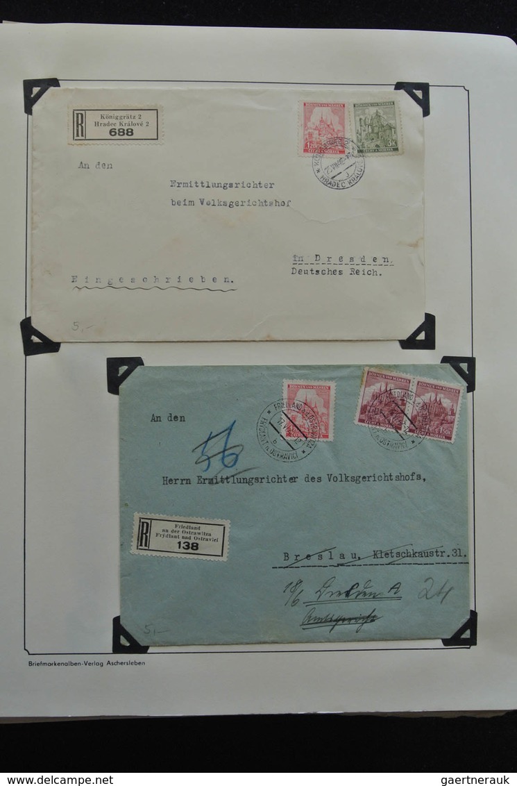 Deutsche Besetzung II. WK: 1938-1945: Well filled, mint and used collection German occupations 1938-