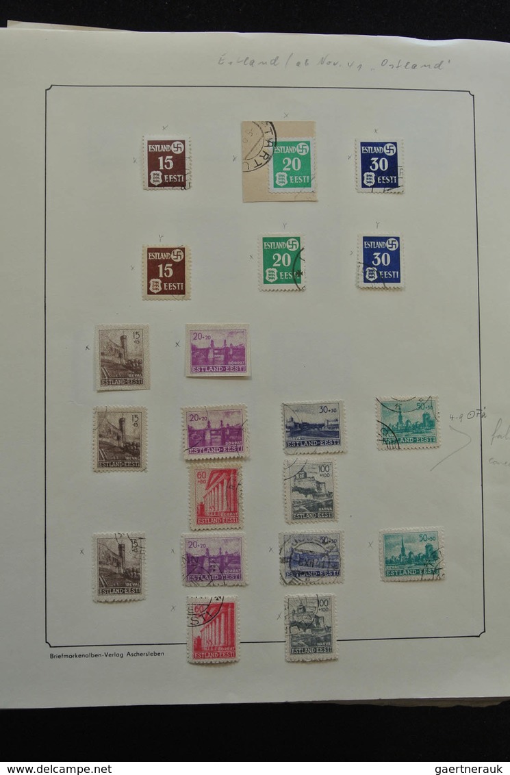 Deutsche Besetzung II. WK: 1938-1945: Well filled, mint and used collection German occupations 1938-