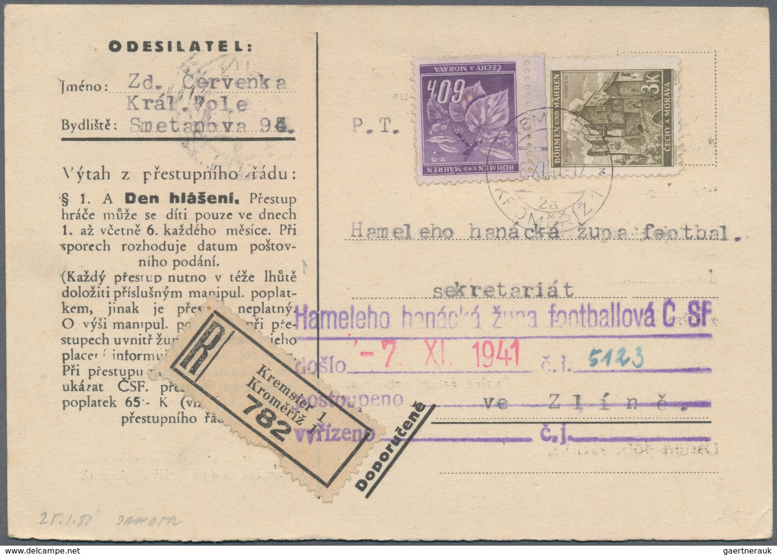 Dt. Besetzung II WK - Böhmen Und Mähren: 1939/1944, Ca. 300 Belege, Dabei R- Und Eilbriefe, Paketkar - Besetzungen 1938-45