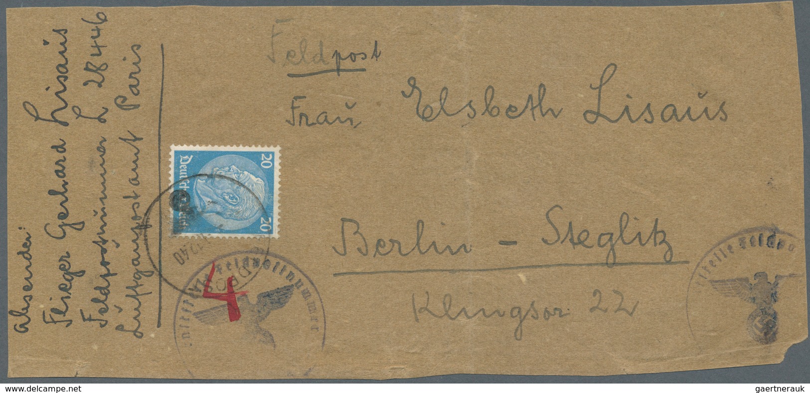 Feldpost 2. Weltkrieg: 1937/1945, 70 Poststücke Mit Immer Wieder Auch Besseren Belegen. Ein Portofre - Sonstige & Ohne Zuordnung