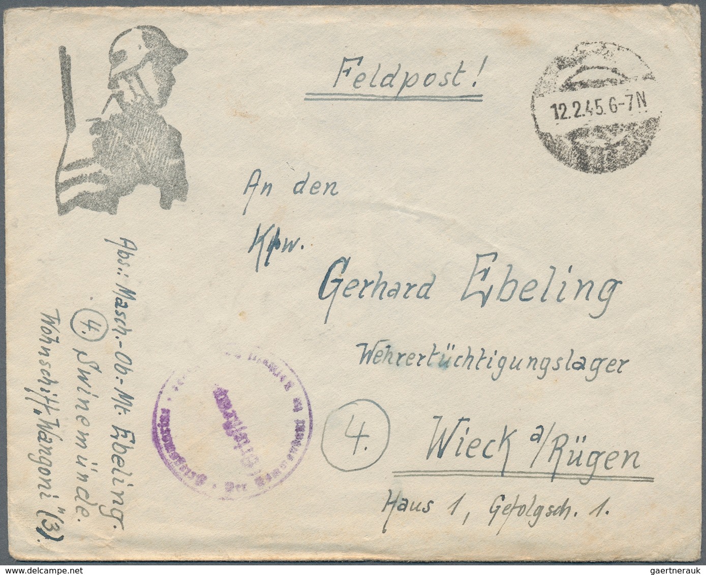 Feldpost 2. Weltkrieg: 1937/1945, Reichhaltiger Posten Mit über 400 Belegen Der Deutschen Feldpost W - Other & Unclassified