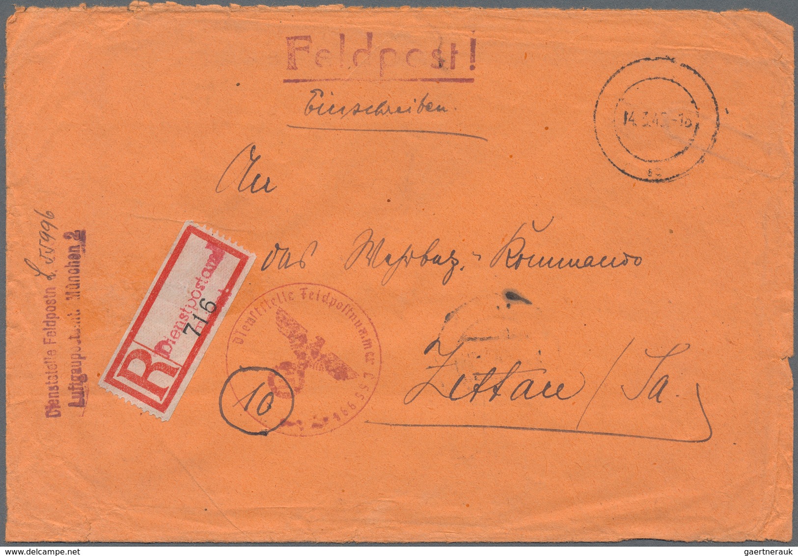 Feldpost 2. Weltkrieg: 1939/1945 (ca.), Bestand Von Einigen Hundert Belegen Mit Feldpost, Kriegsgefa - Other & Unclassified