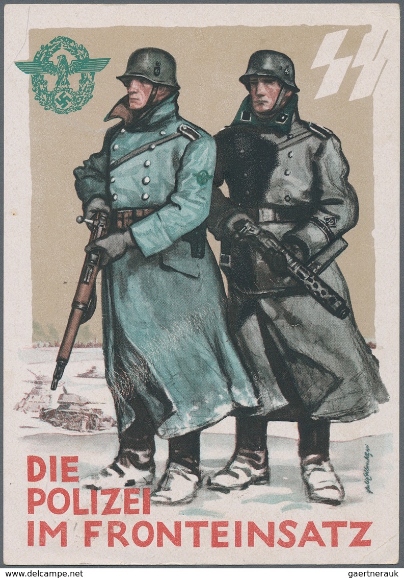 Feldpost 2. Weltkrieg: 1939/1945, Sammlung von über 100 SS-Belegen der Waffen-SS, Totenkopf-SS, Ordn