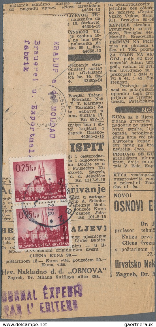 Feldpost 2. Weltkrieg: 1941/1945, Bestand von 36 FP-Belegen kroatischer Freiwilliger in der Dt. Wehr