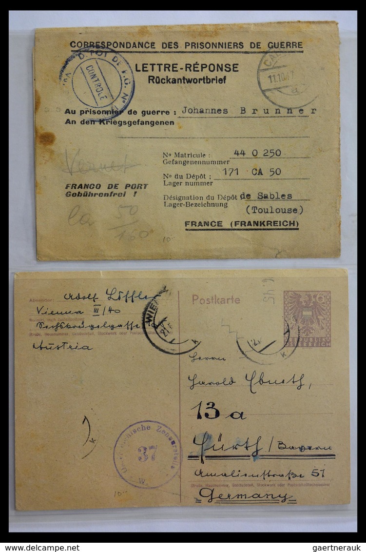 Kriegsgefangenen-Lagerpost: Fantastic lot of over 1000 covers and cards, Prisoner of War, Red Cross,