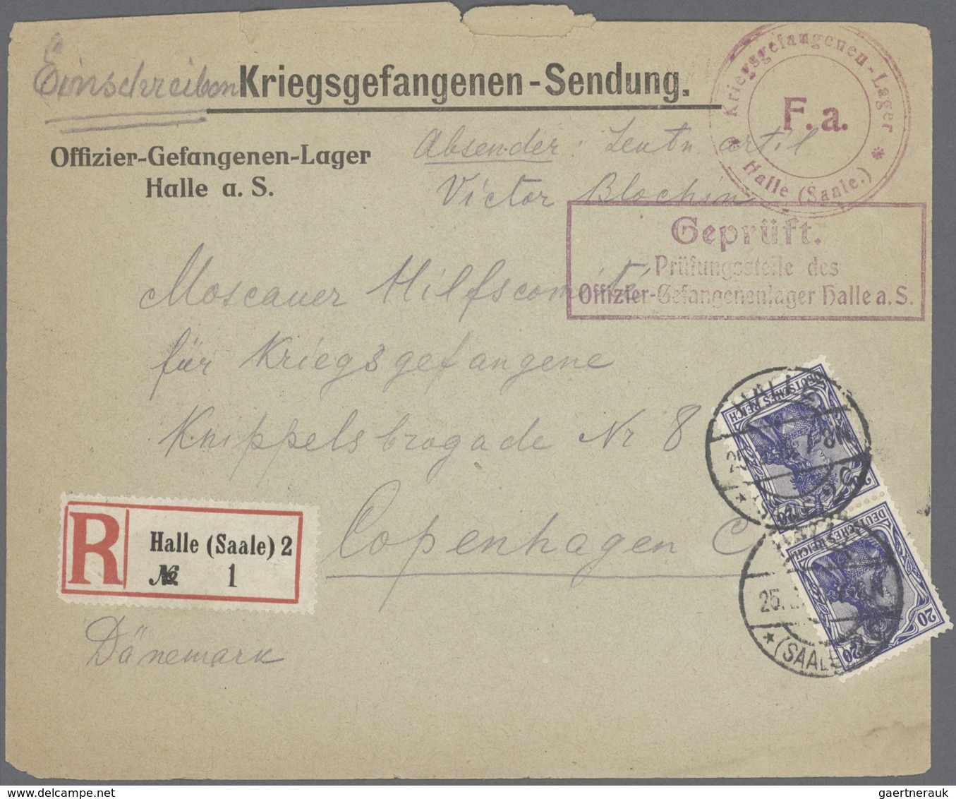 Kriegsgefangenen-Lagerpost: 1914/1918, einige hundert Briefe und Karten im alten, selbstgefertigtem