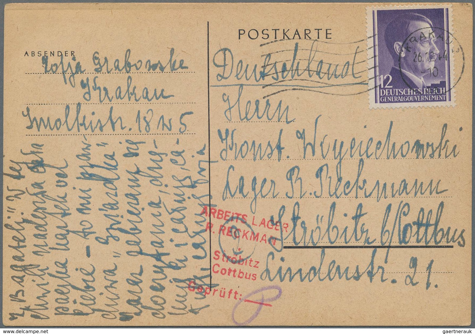 Kriegsgefangenen-Lagerpost: 1939/1945, Spezialsammlung "Das Unterdrückungssystem Im 3. Reich Und Den - Other & Unclassified