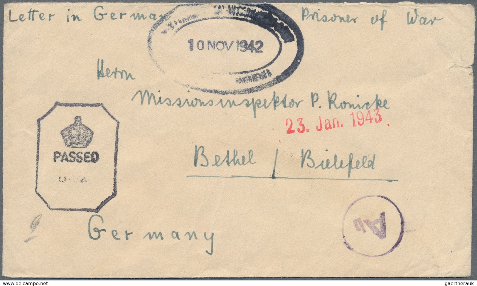 Kriegsgefangenen-Lagerpost: 1940/1948, Partie Von 22 Belegen, Aus Rhodesien, Jugoslawien, Libyen, Sü - Sonstige & Ohne Zuordnung