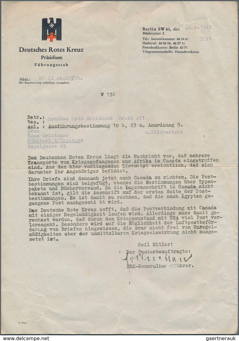 Kriegsgefangenen-Lagerpost: 1942/1947, Umfassende Korrespondenz Eines Deutschen Kriegsgefangenen, De - Other & Unclassified